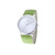 Silver and lime watch with stretch strap