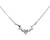 Sterling silver antlers on pendant with heart crystal - comes in silver or rose gold plated