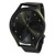 Watch - slim diamante black frame with easily adjustable black strap