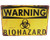 retro vintage style tin plaque - biohazard