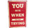 retro vintage style tin plaque - keep trying