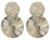 Silver discs with diamante earrings