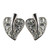 Leaf stud earring with Swarovski Crystals -  silver or rose gold