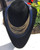 Fob clasp Navy and Camel Choker (48cm long)