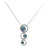 Three drop silver circles with Paua pendant