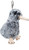 Small great spotted kiwi soft toy keyring and bag clip