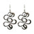 Dangling Swirl hook earrings