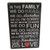 retro vintage style tin plaque - family rules