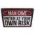 retro vintage style tin plaque - man cave risk