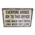 retro vintage style tin sign - everyone brings joy to this office...