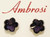 Flower shaped crystal stud earring (colours to choose from)
