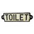Cast Iron toilet door sign