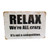 retro vintage style tin sign - relax we are all crazy