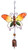 hanging butterfly with bell wind chime - orange