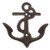 iron wall hanging anchor with 2 x hooks