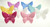 acrylic solid colour hanging butterfly