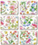 Coaster - 6 x Milano scene (pretty and colourful flowers,bugs and butterflies)