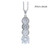 Necklace with four crystals pendant
