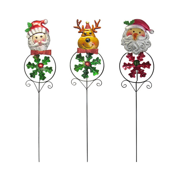 Christmas theme garden stakes - 3 styles (price per each)