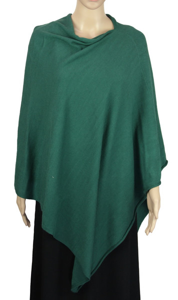 forest green solid colour stretch poncho
