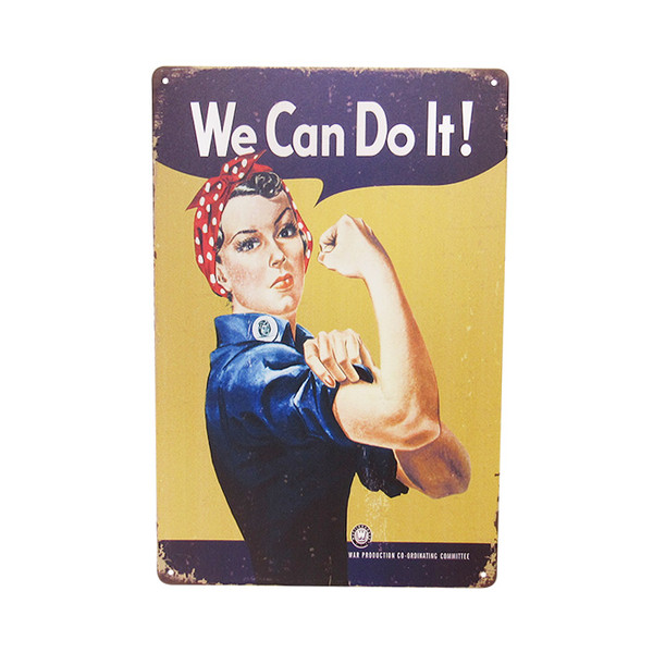 retro vintage tin sign - We Can Do It