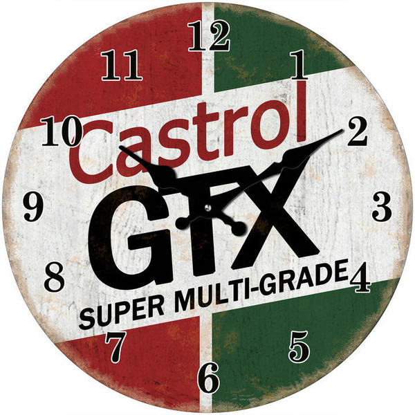 Wall hanging or free standing clock - Castrol GTX