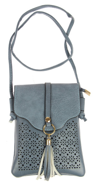 Shoulder tassle bag - denim