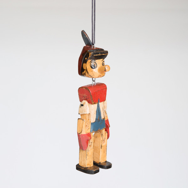 Mini hanging wood Pinocchio (5cm x 15cm)