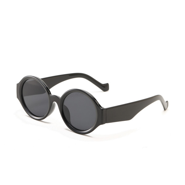 round black frame sunglasses