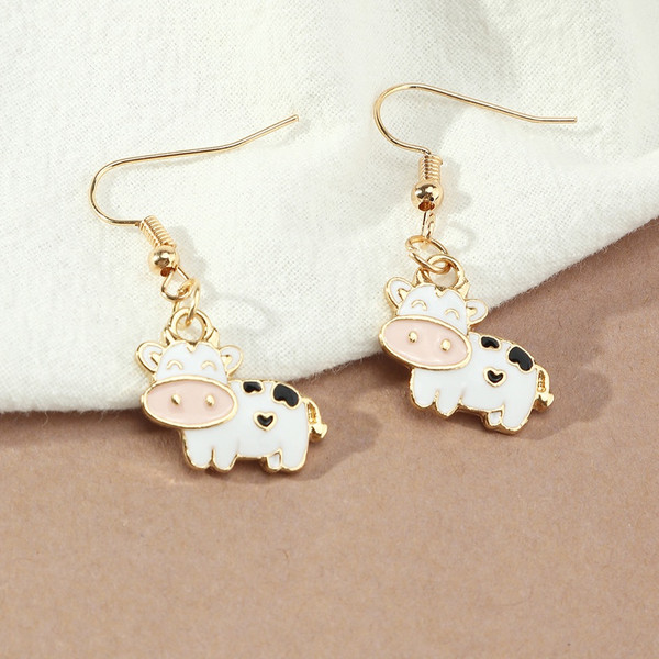 Cute Little Cow hook Earrings