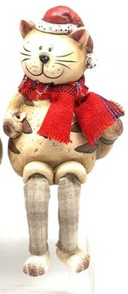 Cat Shelf Sitters Christmas Hat