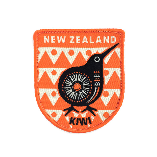 Retro style NZ Kiwi - Iron-on Patch