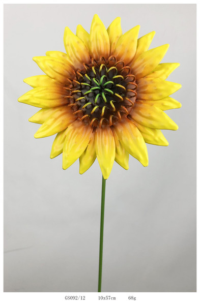 Metal Sunflower garden stake (57cm tall)