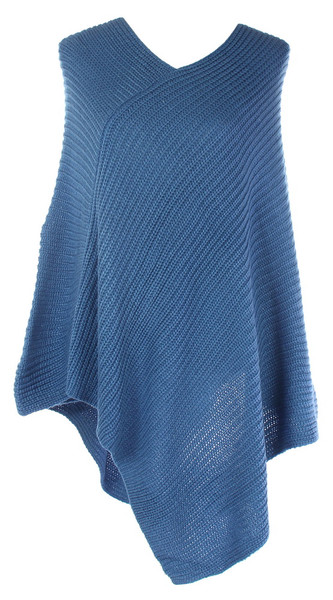 Classic Knit poncho - Sapphire