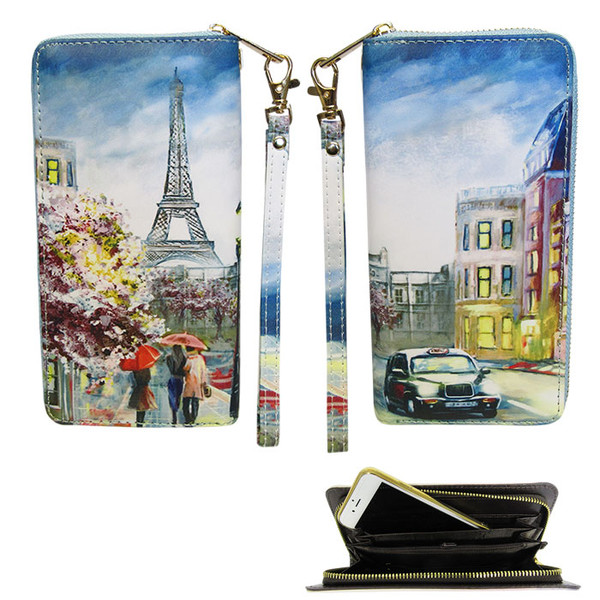 RFID Wallet - Paris in the rain scene