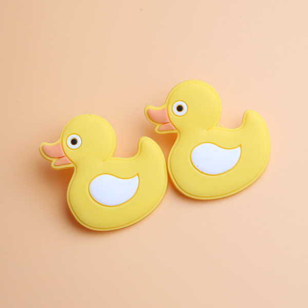 Oversized rubber Ducky earrings on posts