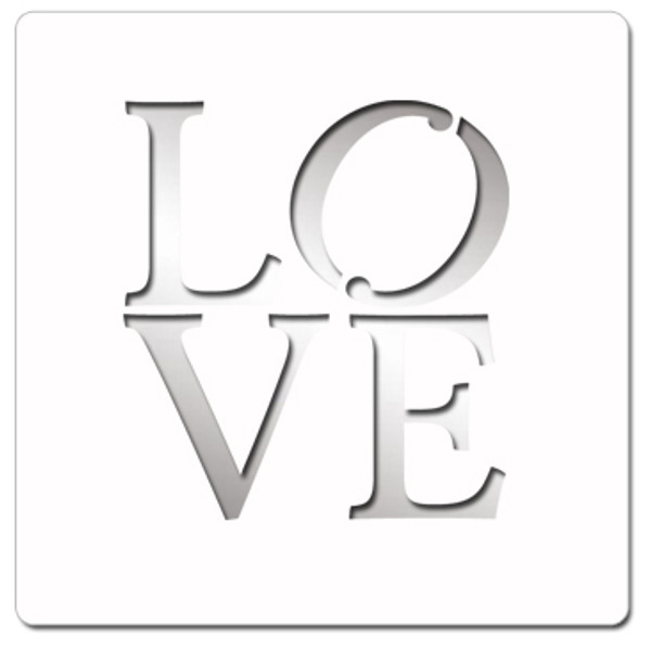 LOVE Mirror plaque in white- hang on the wall