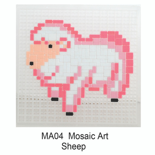 Mosaic Art - cartoon Sheep (DIY kids activity)