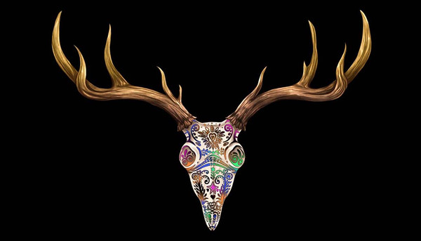 Light Up Canvas Picture - Deer Head