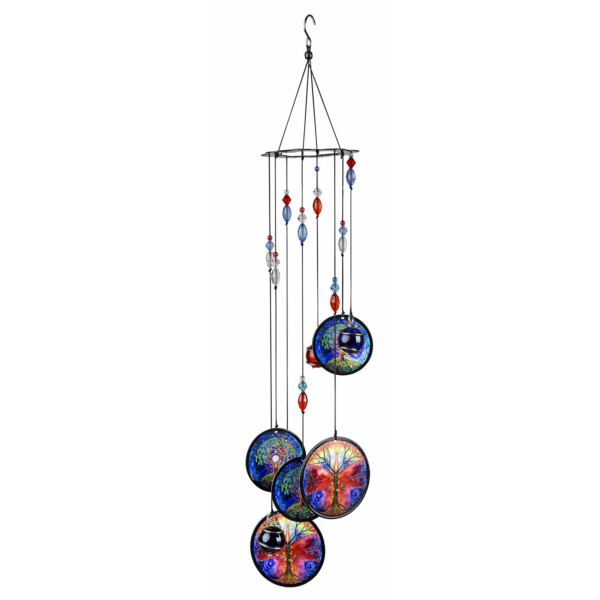 Colourful disc and balls Tree of Life wind chime