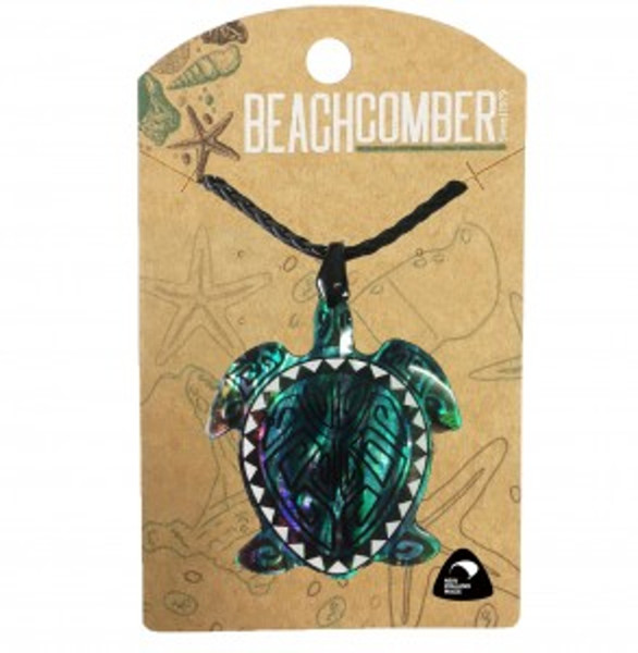 NZ Paua pendant Turtle
