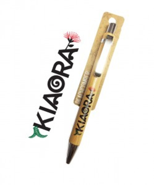Kia Ora on bamboo pen