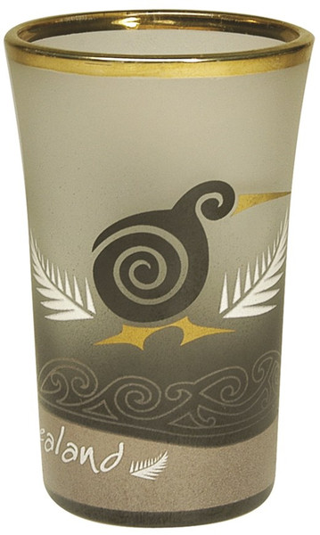 Shot Glass- stylised Koru Kiwi design