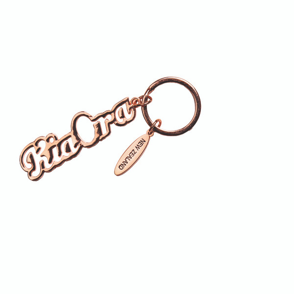 NZ Keyring - rose gold colour Kia Ora