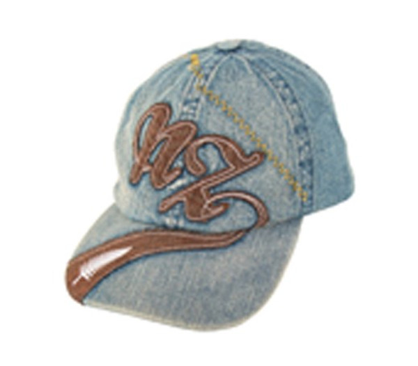 Blue Denim NZ cap with brown NZ applique