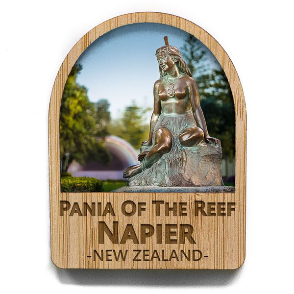 Pania of the Reef Bamboo Fridge Magnet – Napier Souvenir