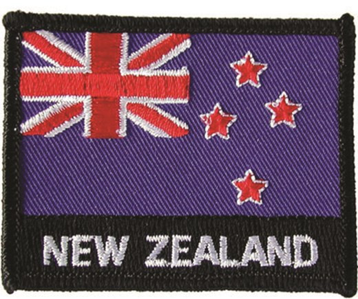 Iron on Patch - NZ Flag (Small 7 cm x 5 cm)