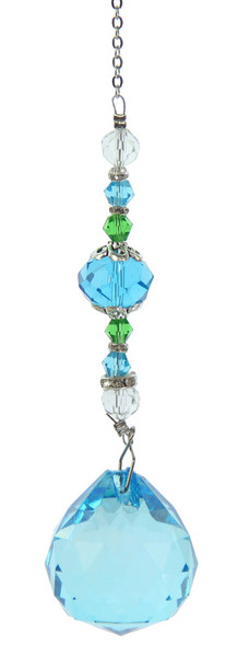 Suncatcher crystal + rondell accents - Blue