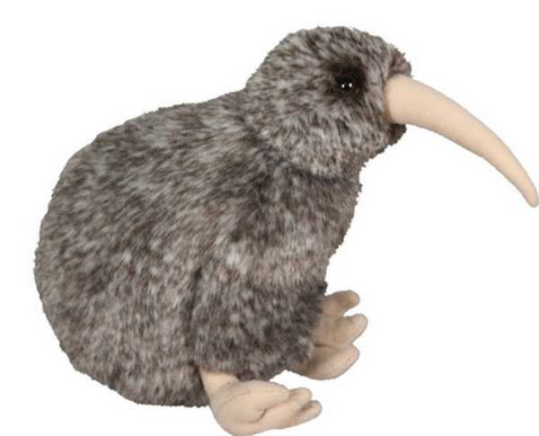 Great Spotted NZ Kiwi soft toy with real sound 18 cm