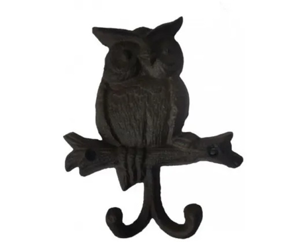 Owl Cast Iron Double Hook